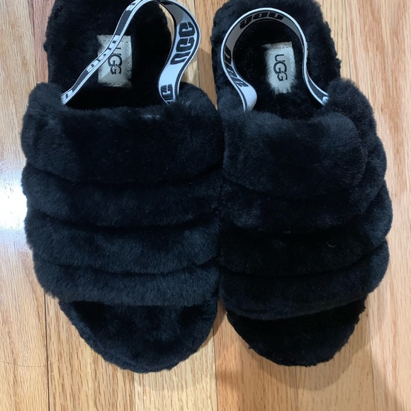 UGG Fluff Yeah Slides - Size 4 - Picture 2 of 4